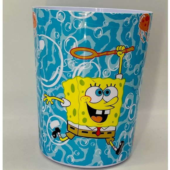 SpongeBob Squarepants Other - Nickelodeon SPONGEBOB SQUAREPANTS room decor Jellyfish Trash Can 10” Tall Rare